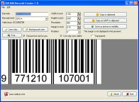 Screenshot of Barcode Creator 1.0