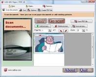 A screenshot of the program Paper 2 PDF 1.6 - scan to pdf