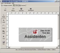 Screenshot vom Programm: Etiketten-Designer