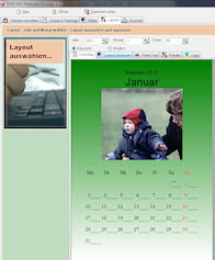 Screenshot vom Programm: Kalender-Drucker