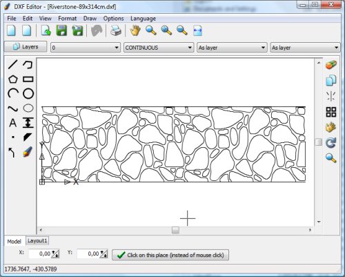 Edit or create dxf drawings.