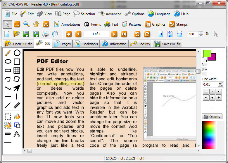 PDF Reader is a program to view pdf files.