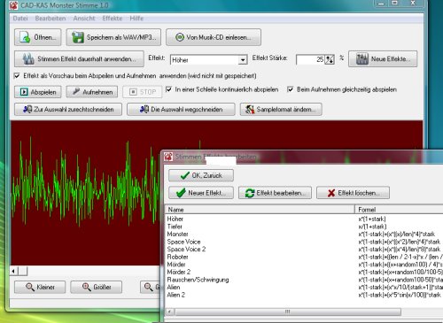 Screenshot vom Programm: Monster Stimme