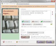 Screenshot vom Programm: PDFs Zusammenfgen