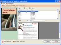 Extract single pages or a group of pages from a pdf file. It is also possible to save every page inside a separate pdf file or to combine multiple pdf files into one big pdf file. You can change the order of the pages as you like.