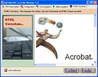 Screenshot vom Programm: PDF zu HTML Wandler