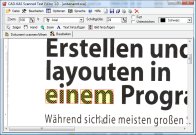 Screenshot vom Programm: Scanned Text Editor