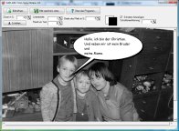 Screenshot vom Programm: Foto Sprechblase