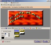 Screenshot vom Programm: Super Schriften