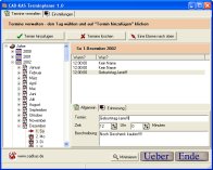 Screenshot vom Programm: Terminplaner