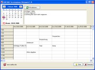 Screenshot vom Programm: Terminplaner Netzwerk