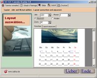 A screenshot of the program Calendar-Printery 1.0