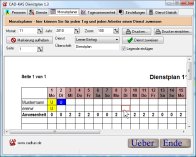 Screenshot von Dienstplan 1.4.